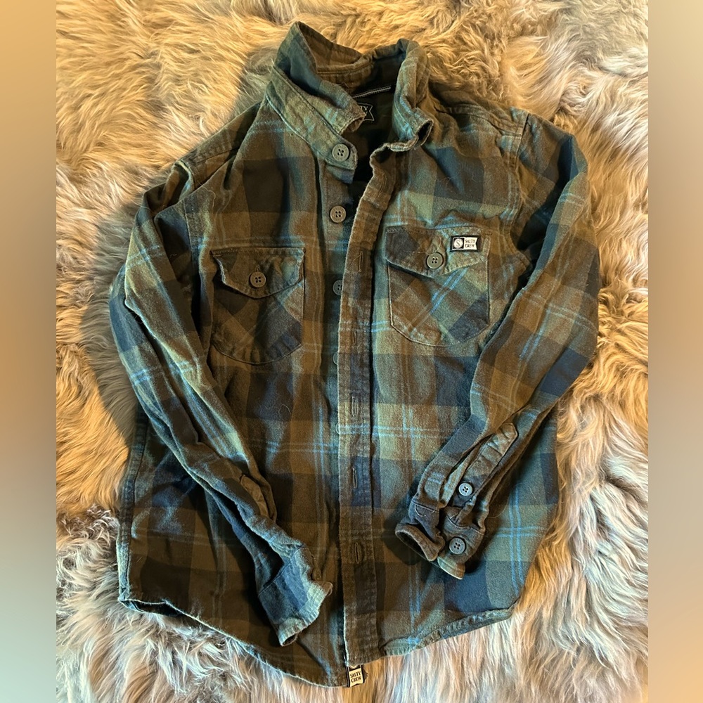 Boys Salty Crew Long Sleeved Flannel